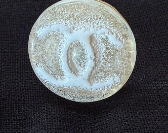 Rare Chanel Mini CC Logo Resin Pin Brooch Vintage NWOT