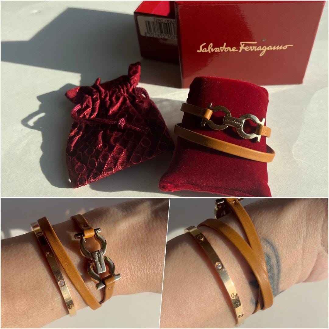 Salvatore Ferragamo ブレスレット バングル べっ甲柄 美品
