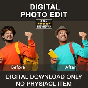 Digital Photoshop Editing | Quick Photo Retouch & Enhancement | Instant Digital Delivery