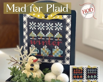 Hands on Design MAD FOR PLAID  Cross Stitch Pattern ~ New Cross Stitch ~ Hands on Design Cross Stitch