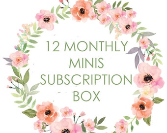 NEW! Anabella's 12 Monthly Minis Cross Stitch Subscription Box  ~ JUNE Cross Stitch Subscription Box ~ Pre-Order