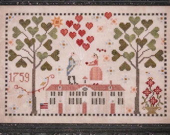 NEW! 2026 Nashville Needlework Market ~ George Loves Martha Cross Stitch by Plum Street Samplers - Nashville Needlework Market