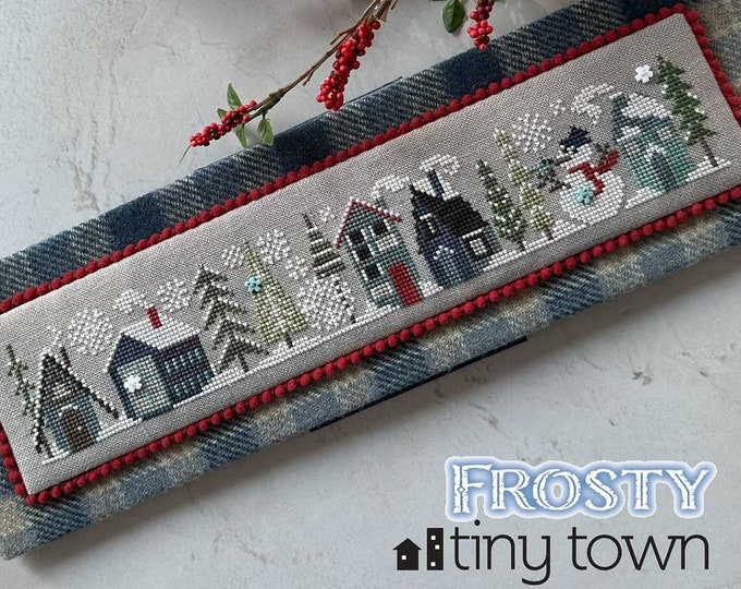 2024 Nashville Needlework Market Heart in Hand Frosty Tiny Town Cross