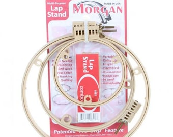 NEW! Morgan Lap Stand Combo 7" / 10" / 14" Hoops ~ Cross Stitch Lap Stand ~ Embroidery Lap Stand ~ Punch Needle Lap Stand