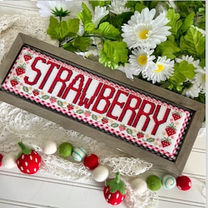 Stitching With The Housewives STRAWBERRY Cross Stitch Chart ~ Stitching With The Housewives JUNE Word Swap ~  Anabella&#39;s Cross Stitch