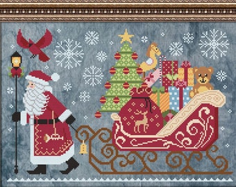 Cottage Garden Samplings CHRISTMAS DELIVERY Cross Stitch Pattern - Christmas Cross Stitch