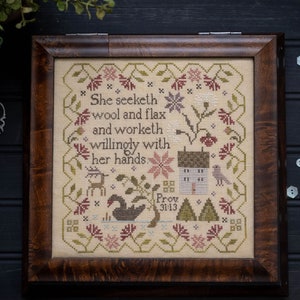 2024 Nashville Needlework Market - Plum Street Samplers Proverbs 31 Sampler Cross Stitch Chart ~ Anabella's  Cross Stitch