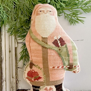 Teresa Kogut ~ Pink Coat Santa Cross Stitch Pattern ~ Teresa Kogut Cross Stitch - Christmas Cross Stitch ~ Counted Cross Stitch ~ Anabella&#39;s