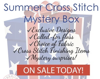 Anabella's NEW SUMMER/PATRIOTIC Cross Stitch Mystery Box  ~ Summer Cross Stitch Mystery Box ~ Pre-Order