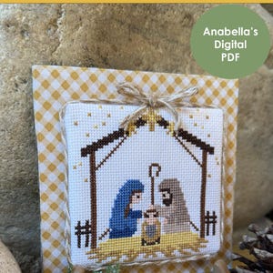 Digital PDF Cross Stitch ~ Nativity  chart ~ Anabella's  Needleart  ~ Counted Cross Stitch ~ Christmas Cross Stitch