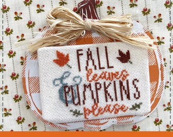 Anabella's Needleart Autumn Simple Smalls™ FALL Leaves Cross Stitch Pattern ~ Autumn Cross Stitch
