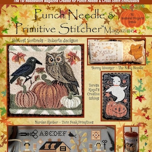 NEW! FALL 2025  Punch Needle & Primitive Stitcher Magazine ~ 25 Projects! ~ Anabella&#39;s Cross Stitch - Pre-Order ~ Anabella&#39;s Cross Stitch