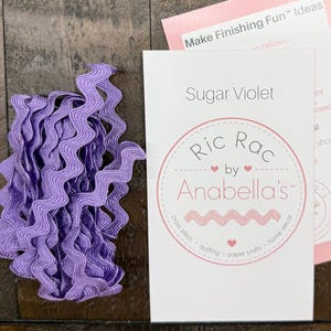 Purple Holographic Ric Rac Sugar Violet Ric Rac for Cross Stitch Finishing by Anabella's - 3 Yards ...
