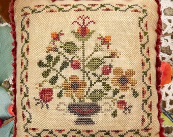 Jeannette Douglas Designs BUDDING BOUQUET  Cross Stitch Pattern ~ Autumn Cross Stitch ~ Fall Cross Stitch