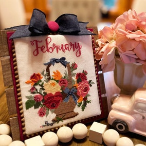 PDF Anabella's Needleart Memorabele maanden FEBRUARI Kruissteekpatroon ~ nieuwe kruissteekkaart ~ DIRECT download pdf