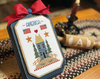 Anabella's  AMERICA Cross Stitch Pattern  - New Cross Stitch - Patriotic Cross Stitch