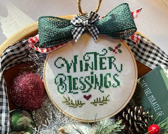 PDF Anabella's Needleart A Classic Christmas WINTER BLESSINGS  ~ Christmas Cross Stitch ~ Anabella's Cross Stitch ~  Cross Stitch pdf