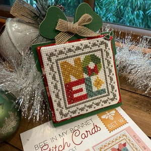 Lori Holt of Bee in My Bonnet POINT DE CARTES SET W - motif point de croix ~ Lori Holt Cross Stitch ~ nouveau Noël au point de croix ~ Anabella
