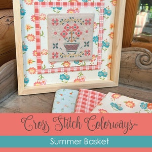 PDF Anabella&#39;s Needleart Cross Stitch Colorways™  SUMMER BASKET Cross Stitch Pattern ~ Anabella&#39;s Cross Stitch ~ Anabella&#39;s Needleart
