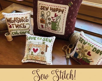 Anabella's Needleart SEW STITCH!  Cross Stitch Pattern ~ Set of 4 Cross Stitch Charts  ~ Anabella's Cross Stitch