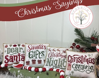 Digital Cross Stitch  ~ Anabella's Needleart ~ Christmas Sayings  Cross Stitch chart ~ PDF Cross Stitch ~ Christmas Cross Stitch