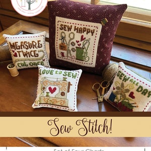 Anabella's Needleart SEW STITCH!  Cross Stitch Pattern ~ Set of 4 Cross Stitch Charts  ~ Anabella's Cross Stitch