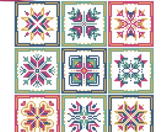 Anabella's Needleart Quilty Cross Stitch™  APRIL Cross Stitch Pattern ~  Spring Cross Stitch ~ Anabella's Cross Stitch ~ New Cross Stitch