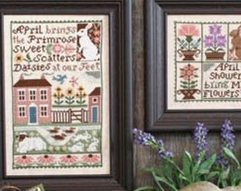The Prairie Schooler APRIL Cross Stitch Pattern