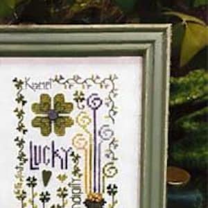 Shepherd&#39;s Bush LUCKY NOTES Cross Stitch Pattern ~ Shepherd&#39;s Bush Cross Stitch ~ St. Patrick&#39;s Day Cross Stitch