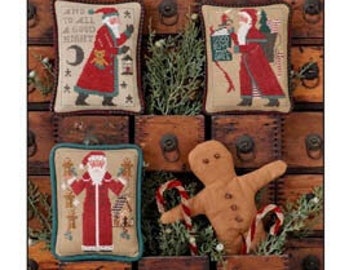 The Prairie Schooler Santa's Revisited V (1999, 2000, 2015) Cross Stitch Patterns - Christmas Cross Stitch