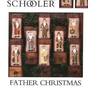 The Prairie Schooler FATHER CHRISTMAS Cross Stitch Pattern Christmas Cross Stitch Pattern image 1