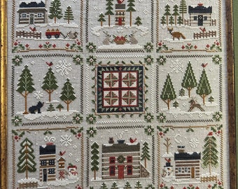 2024 Nashville Needlework Market - Little House Needleworks ~ Log Cabin  Christmas #1 Squirrel ~ Cross Stitch pattern ~ Anabella's