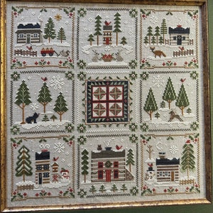 2024 Nashville Needlework Market - Little House Needleworks ~ Log Cabin  Christmas #1 Squirrel ~ Cross Stitch pattern ~ Anabella's