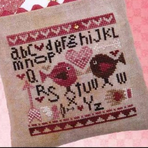 Heart in Hand Needleart Bird in the Hand VALENTINE'S Cross Stitch Pattern - Valentine's Cross Stitch