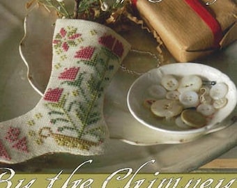 Blackbird Designs Three Stockings JANUARY By The CHIMNEY With CARE Cross Stitch Pattern