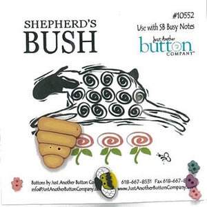 Shepherd&#39;s Bush BUSY NOTES BUTTONS - Bee Cross Stitch