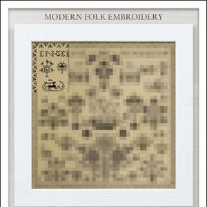 Modern Folk Embroidery 2022 MYSTERY SAL PART One Cross Stitch Pattern - Quaker Cross Stitch Sampler