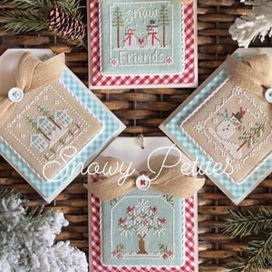 Little House Needleworks SNOWY PETITES - New Cross Stitch ~ Cross Stitch Petites Series ~ Little House Needleworks Cross Stitch