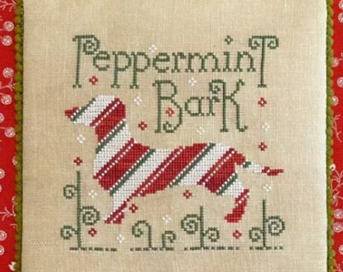 Dirty Annie's PEPPERMINT Bark Cross Stitch Pattern 2022 Needlework Expo