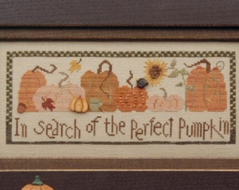 Heart in Hand PERFECT PUMPKIN  Cross Stitch Pattern ~ Fall Cross Stitch ~ Autumn Cross Stitch