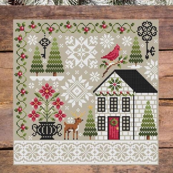 Shannon Christine Christmas Manor Cross Stitch Pattern  ~ Christmas Cross Stitch ~ Counted Cross Stitch