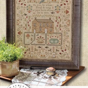 Stay True Cross Stitch Chart by Brenda Gervais ~ With Thy Needle & Thread Cross Stitch Sampler ~  Anabella's