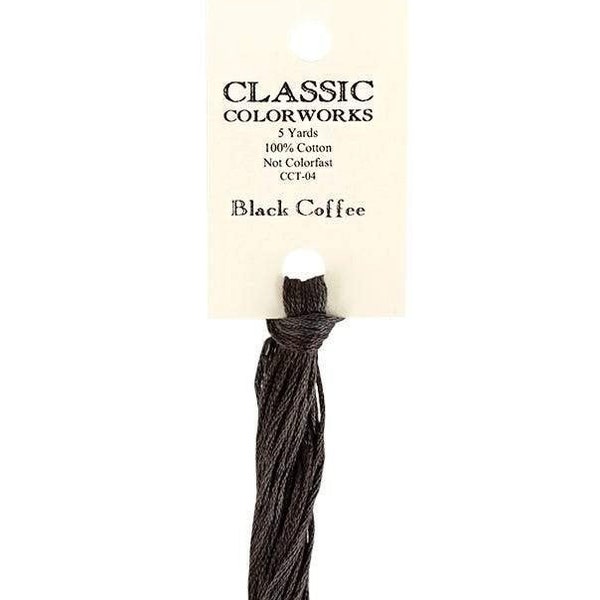 Classic Colorworks Embroidery Floss BLACK COFFEE ~  5 Yard Skeins Cross Stitch Floss