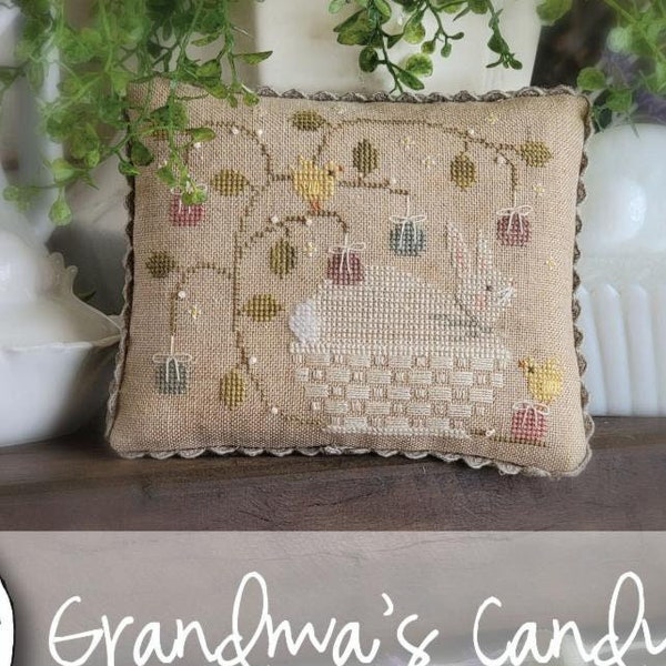 With Thy Needle & Thread GRANDMA's CANDY DISH Cross Stitch Pattern - Brenda Gervais  ~ With Thy Needle and Thread  Cross Stitch