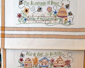 Bird Brain Designs The Hummmm of the Bees Embroidery Pattern ~ Bird Brain Designs Embroidery Pattern ~  Bee Embroidery Pattern