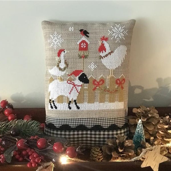 Twin Peak Primitives CHRISTMAS PARTY Cross Stitch Pattern - Christmas Cross Stitch