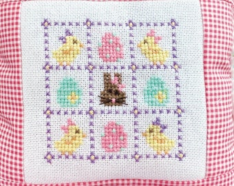 Primrose Cottage Stitches APRIL NINE PATCH Cross Stitch Pattern ~  New Cross Stitch