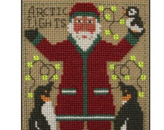 New! PRAIRIE SCHOOLER SANTA 2022 Cross Stitch Pattern - Prairie Schooler Arctic Lights