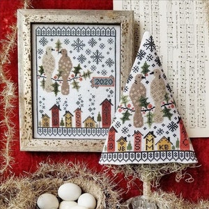 Hello From Liz Mathews SECOND DAY of CHRISTMAS Cross Stitch Pattern