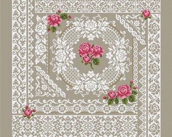Lace Cross Stitch Etsy